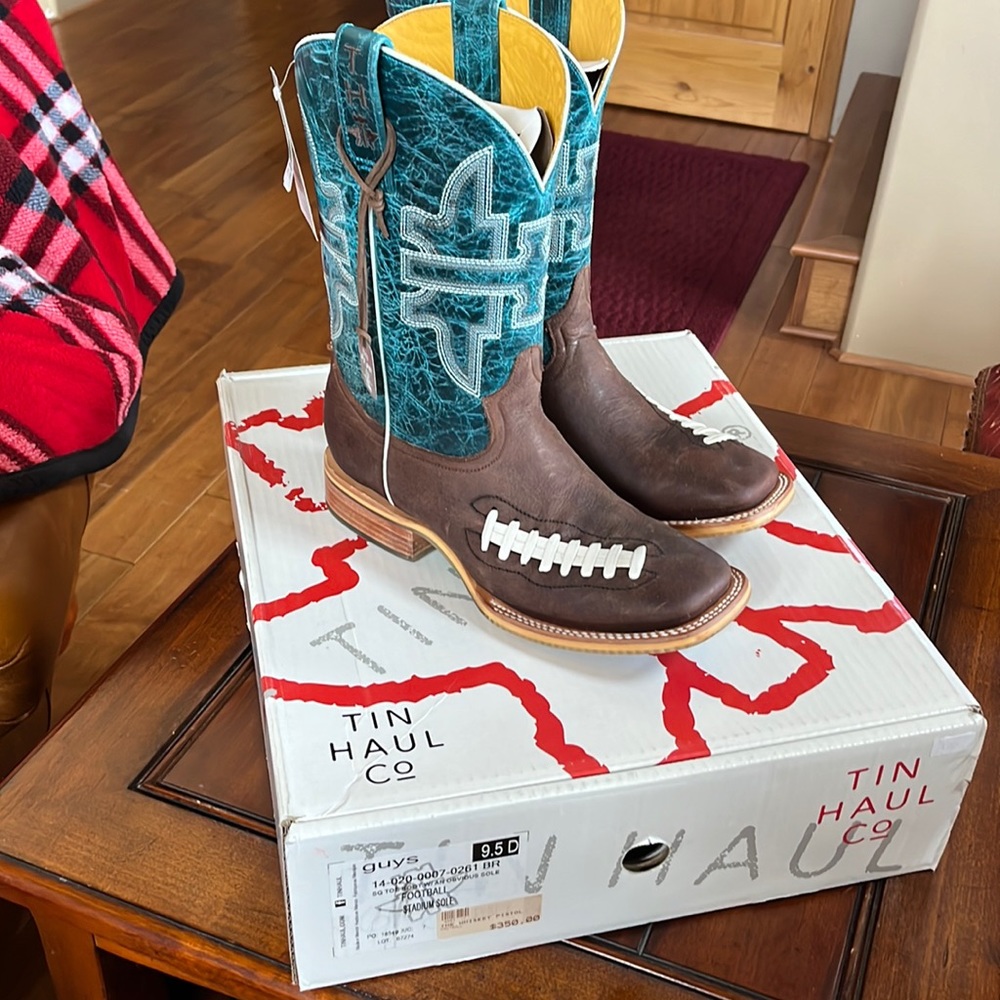 Mens Football Tin Haul Cowboy Boots